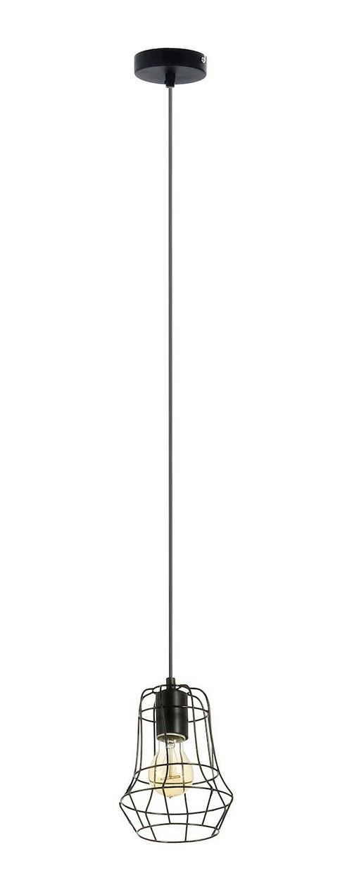 Paris Prix - Lampe Suspension Clocher outline 15cm Noir