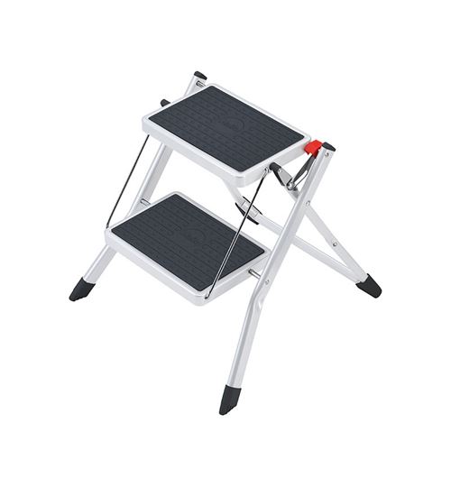 Marche pied 2 marches pliable antiderapant en acier Hailo Mini