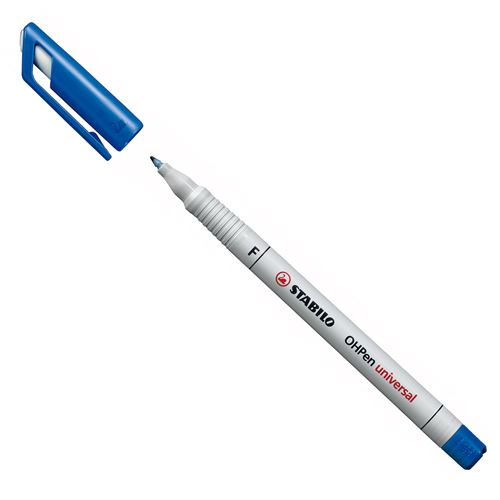 STABILO Feutre pour film plastique OHPen universel, soluble Bleu