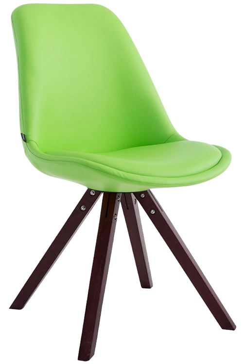 Chaise de salle à manger Laval pieds carrés cappuccino - Siège Vert