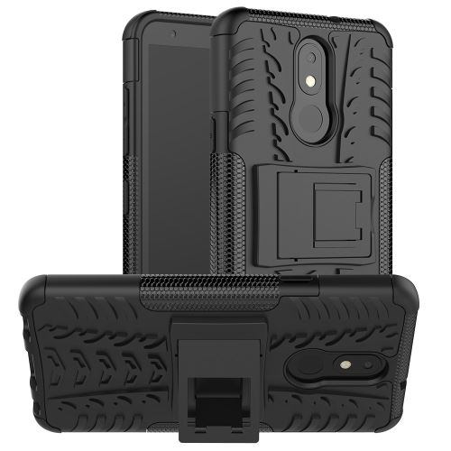 Coque en TPU hybride antidérapant avec béquille noir pour votre LG K30 (2019)