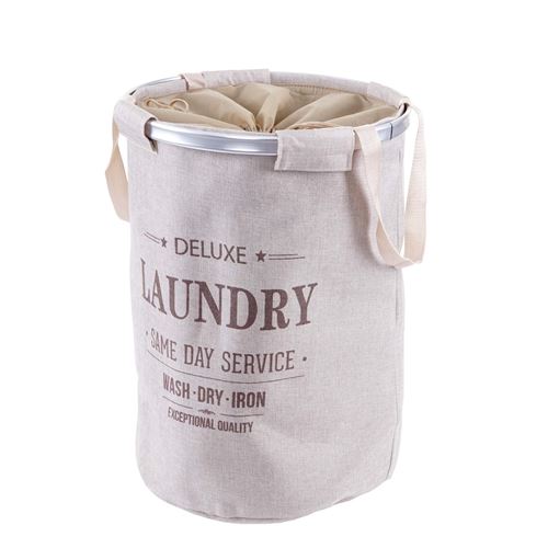Collecteur de linge sale MENDLER HWC-C34 55x39cm 65l beige