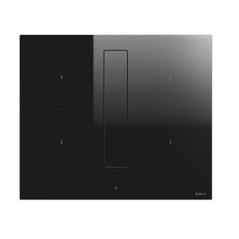 Elica NikolaTesla FIT BL/A/60 - Table de cuisson à induction - 4 plaques de cuisson - Niche - largeur : 56 cm - profondeur : 49 cm - classe A - noir avec échappement par aspiration descendante (extraction et recirculation avec kit de recirculation suppl