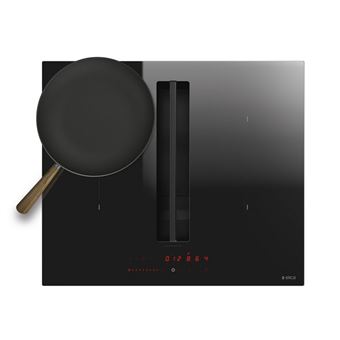Elica NikolaTesla FIT BL/A/60 - Table de cuisson à induction - 4 plaques de cuisson - Niche - largeur : 56 cm - profondeur : 49 cm - classe A - noir avec échappement par aspiration descendante (extraction et recirculation avec kit de recirculation suppl