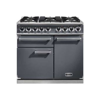 Falcon 1000 Deluxe - Cuisinière (four à deux étages) - pose libre - largeur : 99 cm - profondeur : 60 cm - hauteur : 91.2 cm - classe A - ardoise