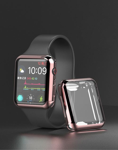 Coque Silicone 38mm pour IWATCH Serie Bumper Protection Tactile (ROSE)