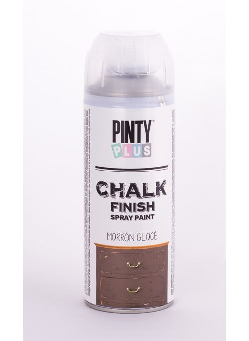 Peinture à  la craie spray chalk 400ml marron glacé - pinty plus