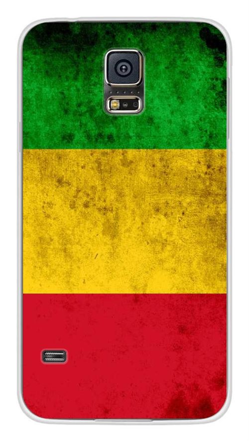 Coque en silicone imprimée compatible Samsung Galaxy S5 Drapeau Mali