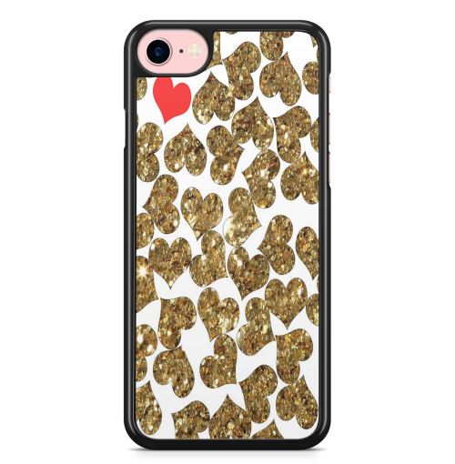 Coque Fifrelin pour iPhone 7 et iPhone 8 Coeurs Or Dores