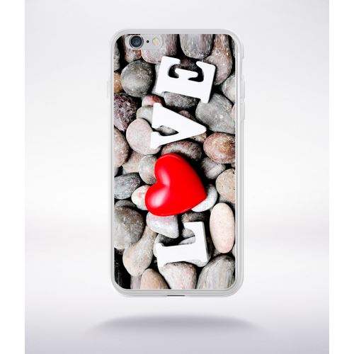 Coque Love Galet Compatible Iphone 6 Plus Transparent