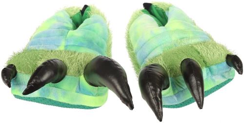 Selezione Varzi Chaussons Peluche Dinosaure Monstre Vert