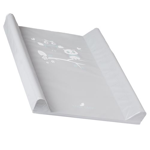 Matelas plan &agrave; langer luxe pour b&eacute;b&eacute; 50 X 70 cm, Motif:Chouette - gris