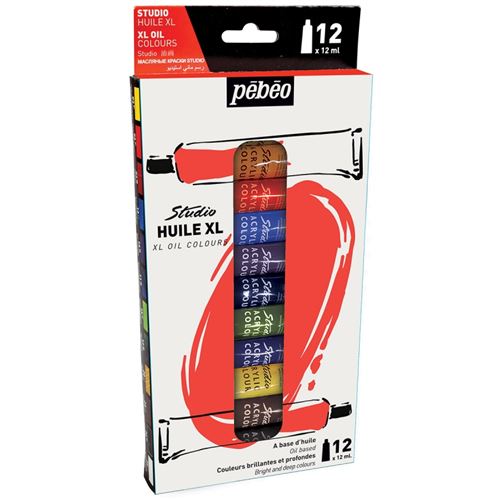 Assortiment Peinture à l'huile Pébéo - Studio Huile XL - 12 x 12 ml