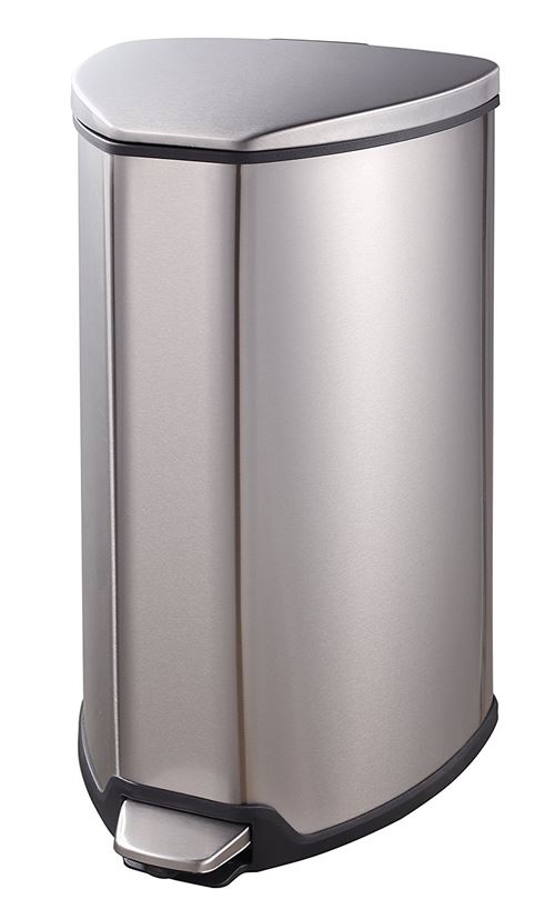 Poubelle grace step bin 15l inox mat, eko