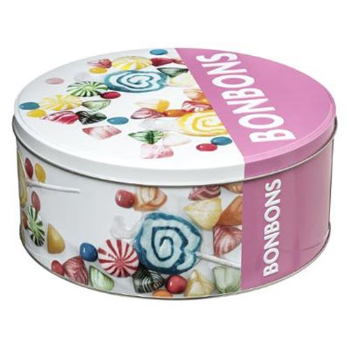 Boîte à Bonbons Ronde Relief III 20cm Rose
