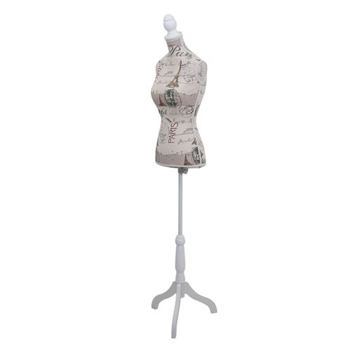 Non Communiqué Multicolore Mannequin De Couture De Tailleur Buste Torse Féminin T220 Mousse, Motif Paris - Image 1