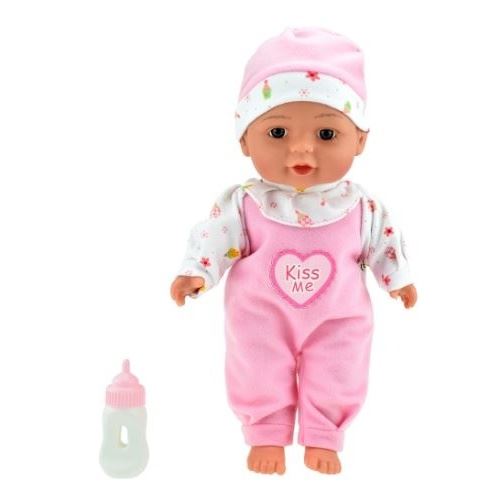 Toi-Toys Poupée bébé allongée avec biberon 30cm