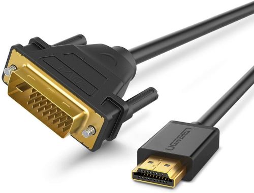 Câble HDMI Mâle vers DVI D 24 1 Mâle 1080P, plaqué or, 2m