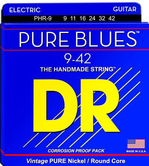 DR PHR9 Pure Blues Lite - Jeu de cordes guitare électrique