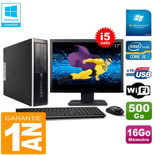 Acheter Pc hp compaq pro 6300 sff i5-2400 16go 500go graveur dvd wifi w7 ecran 17' État correct - 299,00 € Pc hp compaq pro 6300 sff i5-2400 16go 500go graveur dvd wifi w7 ecran 17' État correct - Hewlett-Packard reconditionné disponible sur Fnac