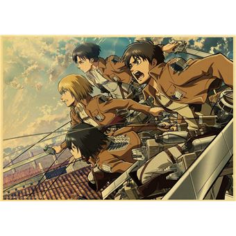 Poster Anime Attack On Titan A2 Tamanho 60x42 cm Lo04
