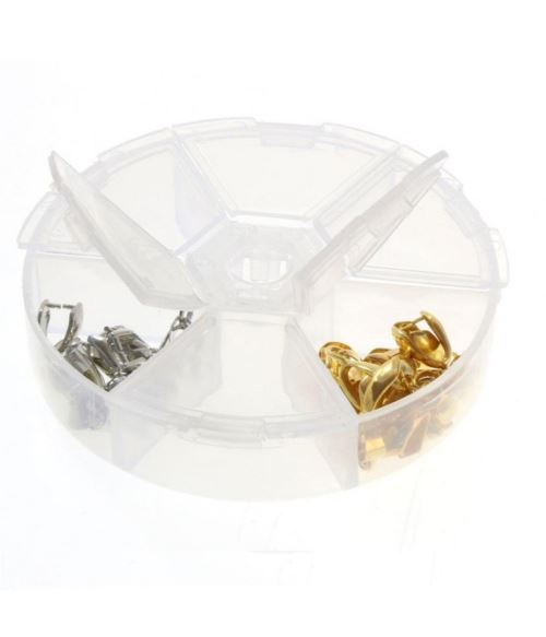 Coffrets et boites boite de rangement perles accessoires bijoux 6 compartiments Translucide