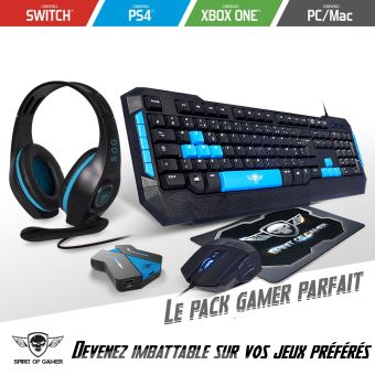 Pack Clavier Souris Casque Mk6 Gamer Compatible Console Ps4 Switch Xbox One Ensemble Clavier Souris Achat Prix Fnac