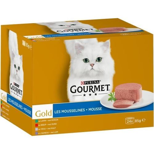 GOURMET Gold Les Mousselines - Pour chat adulte - 24 x 85 g