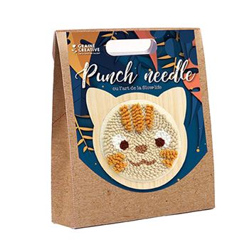 Coffret punch needle - Chat Ø 15 cm - Graine Créative