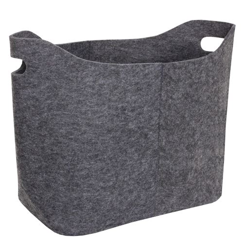 Corbeille en feutre MENDLER HWC-C35, 40 litres gris foncé