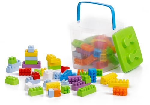 Paradiso Toys seau à blocs 23 cm 75-pièces