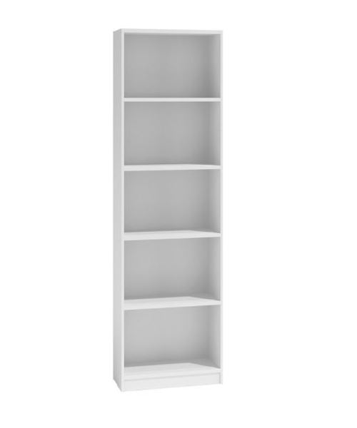 FLORENCE - Bibliothèque contemporaine 5 niches blanc