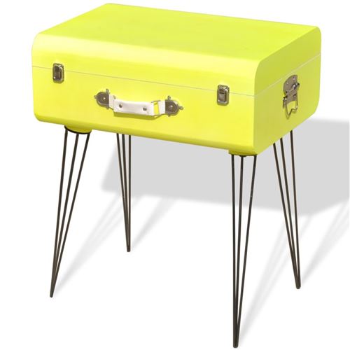 vidaXL Table de chevet 49,5 x 36 60 cm Jaune