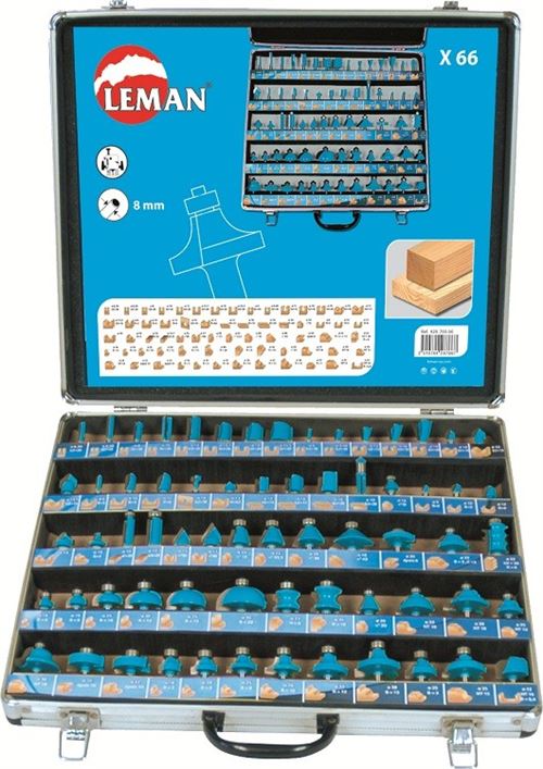 Leman S.a Coffret De 66 Mèches Leman De Défonceuse Assorties - 428 700 66