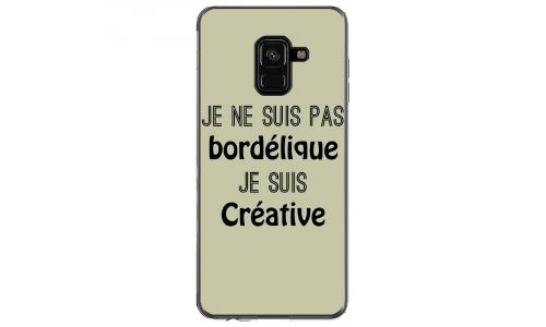 Coque souple pour Samsung Galaxy A8 2018 avec impression Motifs Je ne suis pas bordélique vert