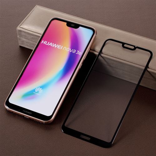 Protecteur écran en verre trempé écran 5j pleine grandeur noir pour votre Huawei P20 Lite/Nova 3E