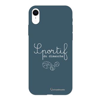 -5€98 sur Coque pour iPhone Xr Silicone Liquide Douce bleu ...