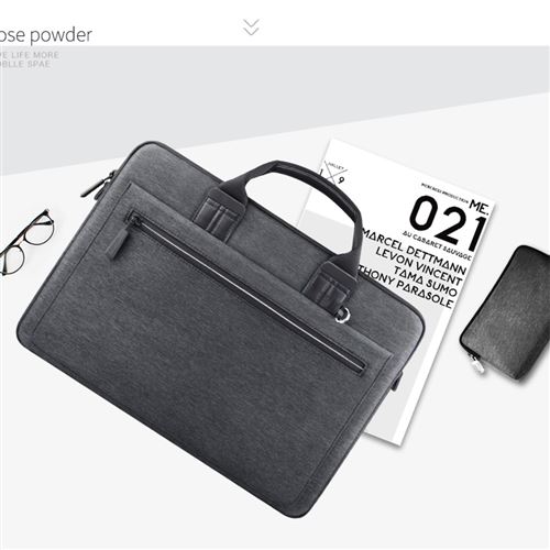 Sacoche en PU athena campus main mince gris foncé pour votre Tablet 13.3-inch