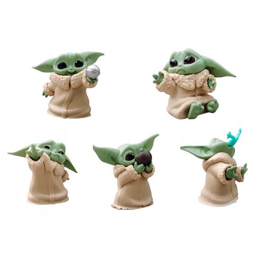 Set de 5 pièces Figurines Star Wars Baby Yoda PVC Jouets d'animation de collection - 6cm