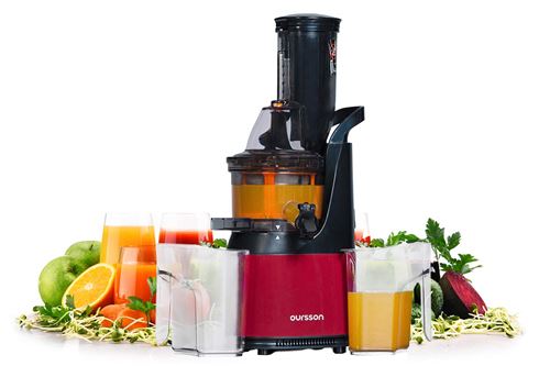Oursson JM6001/DC, Vitality Extracteur de Jus de Fruits et Légumes avec Tarière, Technologie de Pressage à Froid, 1 litre, 240 Watts, Bordeaux