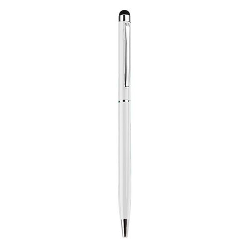 Stylet Stylo Metal x2 pour ASUS ZenFone Live Smartphone 2 en 1 Bille Elegant Tablette Ecrire Universel (BLANC)