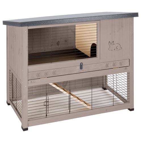 Meilleurs prix pour Ferplast Clapier d'extérieur RANCH 120 BASIC en bois FSC, Deux étages, Accessoires inclus