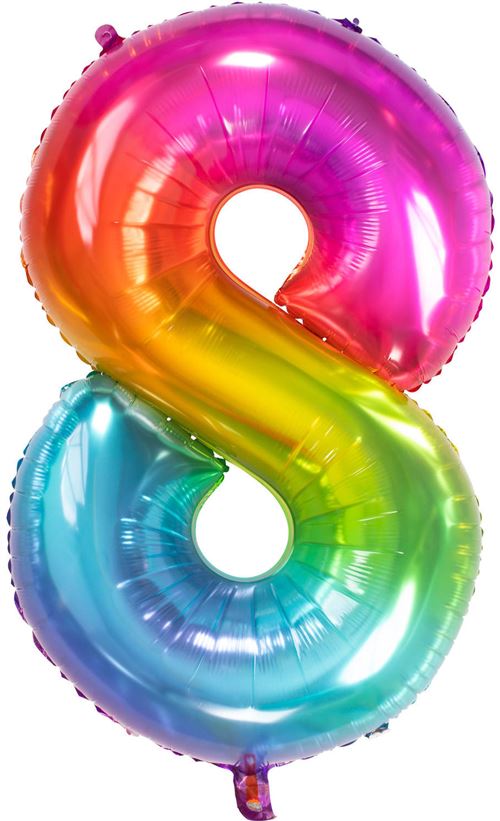 Folat ballon en aluminium Yummy Gummy Rainbow '8' 86 cm