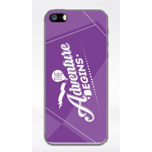 Coque The Adventure Begins Fond Mauve Compatible Iphone 5 Transparent