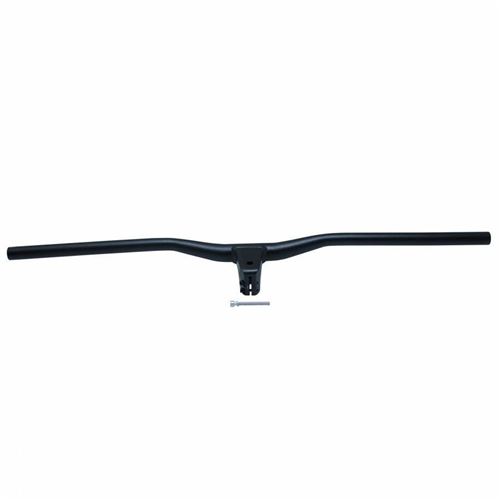Cintre vtt droit demi releve alu noir l 78cm avec potence integree entraxe l55mm