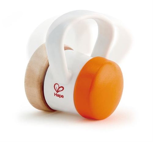 Hape hochet avec rochet 8 cm orange/blanc