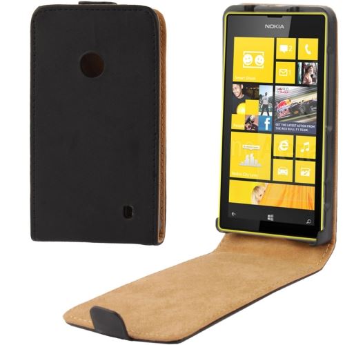 Nokia Lumia 520 Housse Etui Cuir PU Vertical Noir ALS54656