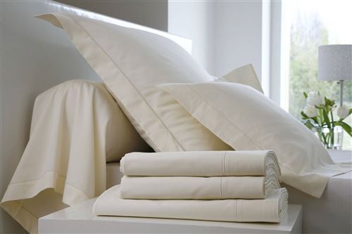 Taie d'oreiller Satin BLANC DES VOSGES - Naturel - 50 x 73 cm