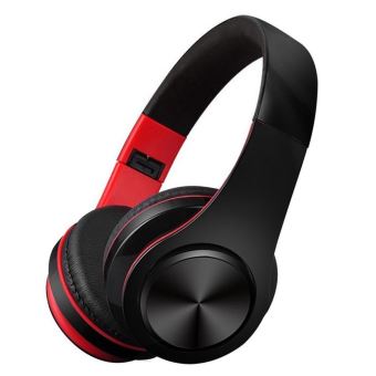 Casque Bluetooth sans fil avec son stéréo Rouge - 1