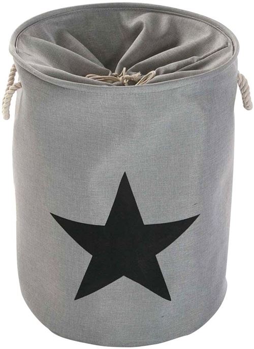Versa - Panier à linge avec anses en corde Star